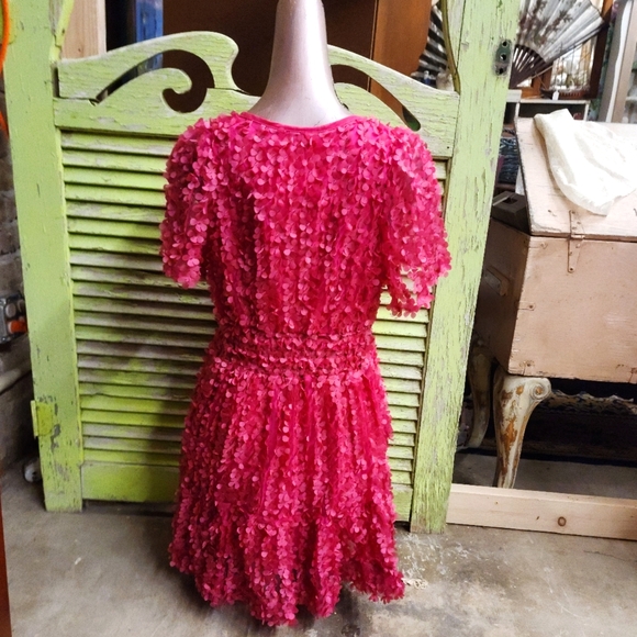 Anthropologie The Somerset Mini Dress Floral Appliqué Edition in Pink Medium - Picture 2 of 10